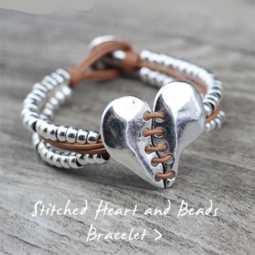 Stitched Heart Bracelet